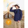 imageMAGCOMSEN Mens Sun Protection Fishing Shirts Long Sleeve UPF 50 Quick Dry Cooling Button Down Shirt for Hiking SafariNavy