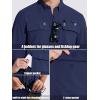 imageMAGCOMSEN Mens Sun Protection Fishing Shirts Long Sleeve UPF 50 Quick Dry Cooling Button Down Shirt for Hiking SafariNavy
