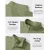 imageMAGCOMSEN Mens Sun Protection UPF 50 Long Sleeve Shirt Quarter Zip Pullover Quick Dry Lightweight Fishing Running Rash GuardGreen