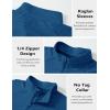 imageMAGCOMSEN Mens Sun Protection UPF 50 Long Sleeve Shirt Quarter Zip Pullover Quick Dry Lightweight Fishing Running Rash GuardMedium Blue
