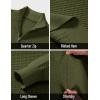 imageMAGCOMSEN Mens Sweaters 14 Zip Knit Waffle Textured Pullover for Fall Winter Warm Soft SweatshirtsArmy Green