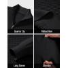imageMAGCOMSEN Mens Sweaters 14 Zip Knit Waffle Textured Pullover for Fall Winter Warm Soft SweatshirtsBlack