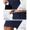 imageMAGCOMSEN Mens Swim Trunks with Compression Liner 9quot Quick Dry Beach Shorts with Zipper PocketsNavy