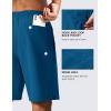 imageMAGCOMSEN Mens Swim Trunks with Compression Liner 9quot Quick Dry Beach Shorts with Zipper PocketsPeacock Blue