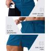 imageMAGCOMSEN Mens Swim Trunks with Compression Liner 9quot Quick Dry Beach Shorts with Zipper PocketsPeacock Blue
