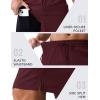 imageMAGCOMSEN Mens Swim Trunks with Compression Liner 9quot Quick Dry Beach Shorts with Zipper PocketsWine Red