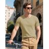 imageMAGCOMSEN Mens TShirts Short Sleeve UPF 80 Sun Protection Lightweight Moisture Wicking Casual Crew Neck Basic TeesKhaki