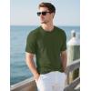 imageMAGCOMSEN Mens TShirts UPF 50 Cooling Short Sleeve Shirts Cotton Lightweight Moisture Wicking Soft Casual Summer TeesArmygreen