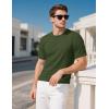 imageMAGCOMSEN Mens TShirts UPF 50 Cooling Short Sleeve Shirts Cotton Lightweight Moisture Wicking Soft Casual Summer TeesArmygreen