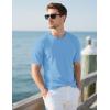 imageMAGCOMSEN Mens TShirts UPF 50 Cooling Short Sleeve Shirts Cotton Lightweight Moisture Wicking Soft Casual Summer TeesBlue