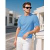 imageMAGCOMSEN Mens TShirts UPF 50 Cooling Short Sleeve Shirts Cotton Lightweight Moisture Wicking Soft Casual Summer TeesBlue