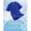 imageMAGCOMSEN Mens TShirts UPF 50 Cooling Short Sleeve Shirts Cotton Lightweight Moisture Wicking Soft Casual Summer TeesColor Blue