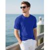 imageMAGCOMSEN Mens TShirts UPF 50 Cooling Short Sleeve Shirts Cotton Lightweight Moisture Wicking Soft Casual Summer TeesColor Blue
