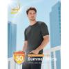 imageMAGCOMSEN Mens TShirts UPF 50 Cooling Short Sleeve Shirts Cotton Lightweight Moisture Wicking Soft Casual Summer TeesDark Grey
