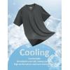 imageMAGCOMSEN Mens TShirts UPF 50 Cooling Short Sleeve Shirts Cotton Lightweight Moisture Wicking Soft Casual Summer TeesDark Grey