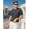 imageMAGCOMSEN Mens TShirts UPF 50 Cooling Short Sleeve Shirts Cotton Lightweight Moisture Wicking Soft Casual Summer TeesDark Grey