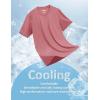imageMAGCOMSEN Mens TShirts UPF 50 Cooling Short Sleeve Shirts Cotton Lightweight Moisture Wicking Soft Casual Summer TeesGray Pink