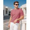 imageMAGCOMSEN Mens TShirts UPF 50 Cooling Short Sleeve Shirts Cotton Lightweight Moisture Wicking Soft Casual Summer TeesGray Pink