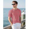 imageMAGCOMSEN Mens TShirts UPF 50 Cooling Short Sleeve Shirts Cotton Lightweight Moisture Wicking Soft Casual Summer TeesGray Pink