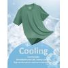 imageMAGCOMSEN Mens TShirts UPF 50 Cooling Short Sleeve Shirts Cotton Lightweight Moisture Wicking Soft Casual Summer TeesGrey Green