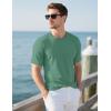 imageMAGCOMSEN Mens TShirts UPF 50 Cooling Short Sleeve Shirts Cotton Lightweight Moisture Wicking Soft Casual Summer TeesGrey Green