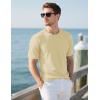 imageMAGCOMSEN Mens TShirts UPF 50 Cooling Short Sleeve Shirts Cotton Lightweight Moisture Wicking Soft Casual Summer TeesLight Apricot