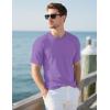 imageMAGCOMSEN Mens TShirts UPF 50 Cooling Short Sleeve Shirts Cotton Lightweight Moisture Wicking Soft Casual Summer TeesLight Purple