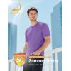 imageMAGCOMSEN Mens TShirts UPF 50 Cooling Short Sleeve Shirts Cotton Lightweight Moisture Wicking Soft Casual Summer TeesLight Purple