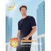 imageMAGCOMSEN Mens TShirts UPF 50 Cooling Short Sleeve Shirts Cotton Lightweight Moisture Wicking Soft Casual Summer TeesNavy