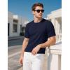 imageMAGCOMSEN Mens TShirts UPF 50 Cooling Short Sleeve Shirts Cotton Lightweight Moisture Wicking Soft Casual Summer TeesNavy