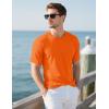 imageMAGCOMSEN Mens TShirts UPF 50 Cooling Short Sleeve Shirts Cotton Lightweight Moisture Wicking Soft Casual Summer TeesOrange
