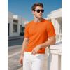 imageMAGCOMSEN Mens TShirts UPF 50 Cooling Short Sleeve Shirts Cotton Lightweight Moisture Wicking Soft Casual Summer TeesOrange