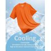 imageMAGCOMSEN Mens TShirts UPF 50 Cooling Short Sleeve Shirts Cotton Lightweight Moisture Wicking Soft Casual Summer TeesOrange