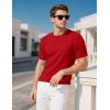imageMAGCOMSEN Mens TShirts UPF 50 Cooling Short Sleeve Shirts Cotton Lightweight Moisture Wicking Soft Casual Summer TeesTomato Red
