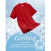 imageMAGCOMSEN Mens TShirts UPF 50 Cooling Short Sleeve Shirts Cotton Lightweight Moisture Wicking Soft Casual Summer TeesTomato Red
