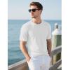imageMAGCOMSEN Mens TShirts UPF 50 Cooling Short Sleeve Shirts Cotton Lightweight Moisture Wicking Soft Casual Summer TeesWhite