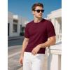 imageMAGCOMSEN Mens TShirts UPF 50 Cooling Short Sleeve Shirts Cotton Lightweight Moisture Wicking Soft Casual Summer TeesWine Red