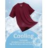 imageMAGCOMSEN Mens TShirts UPF 50 Cooling Short Sleeve Shirts Cotton Lightweight Moisture Wicking Soft Casual Summer TeesWine Red