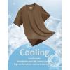 imageMAGCOMSEN Mens TShirts UPF 50 Cooling Short Sleeve Shirts Cotton Lightweight Moisture Wicking Soft Casual Summer TeesWolf Brown