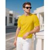 imageMAGCOMSEN Mens TShirts UPF 50 Cooling Short Sleeve Shirts Cotton Lightweight Moisture Wicking Soft Casual Summer TeesYellow
