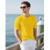 imageMAGCOMSEN Mens TShirts UPF 50 Cooling Short Sleeve Shirts Cotton Lightweight Moisture Wicking Soft Casual Summer TeesYellow