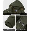 imageMAGCOMSEN Mens Winter Jacket Cotton Fleece Lined Warm Jackets Work Cargo Military Coats with 6 Pockets2 Green