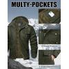 imageMAGCOMSEN Mens Winter Jacket Cotton Fleece Lined Warm Jackets Work Cargo Military Coats with 6 Pockets2 Green
