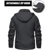imageMAGCOMSEN Mens Winter Jacket Cotton Fleece Lined Warm Jackets Work Cargo Military Coats with 6 Pockets2 Grey