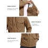 imageMAGCOMSEN Mens Winter Jacket Cotton Fleece Lined Warm Jackets Work Cargo Military Coats with 6 Pockets2 Khaki