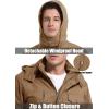 imageMAGCOMSEN Mens Winter Jacket Cotton Fleece Lined Warm Jackets Work Cargo Military Coats with 6 Pockets2 Khaki