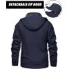imageMAGCOMSEN Mens Winter Jacket Cotton Fleece Lined Warm Jackets Work Cargo Military Coats with 6 Pockets2 Navy