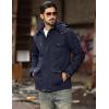 imageMAGCOMSEN Mens Winter Jacket Cotton Fleece Lined Warm Jackets Work Cargo Military Coats with 6 Pockets2 Navy
