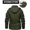 imageMAGCOMSEN Mens Winter Jacket Cotton Fleece Lined Warm Jackets Work Cargo Military Coats with 6 PocketsArmy Green