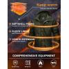 imageMAGCOMSEN Mens Winter Jacket Cotton Fleece Lined Warm Jackets Work Cargo Military Coats with 6 PocketsArmy Green